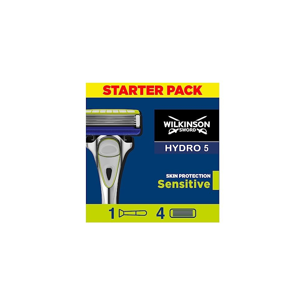 Photos - Razor / Razor Blade Wilkinson Sword  Hydro 5 Skin Protection For Men | Hydrating Gel & Precision Trimmer | Razor Handle + 4 Blade Refills 