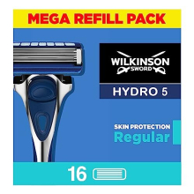 - Hydro 5 Skin Protection For Men | Hydrating Gel & Precision Trimmer | Pack of 16 Razor Blade Refills