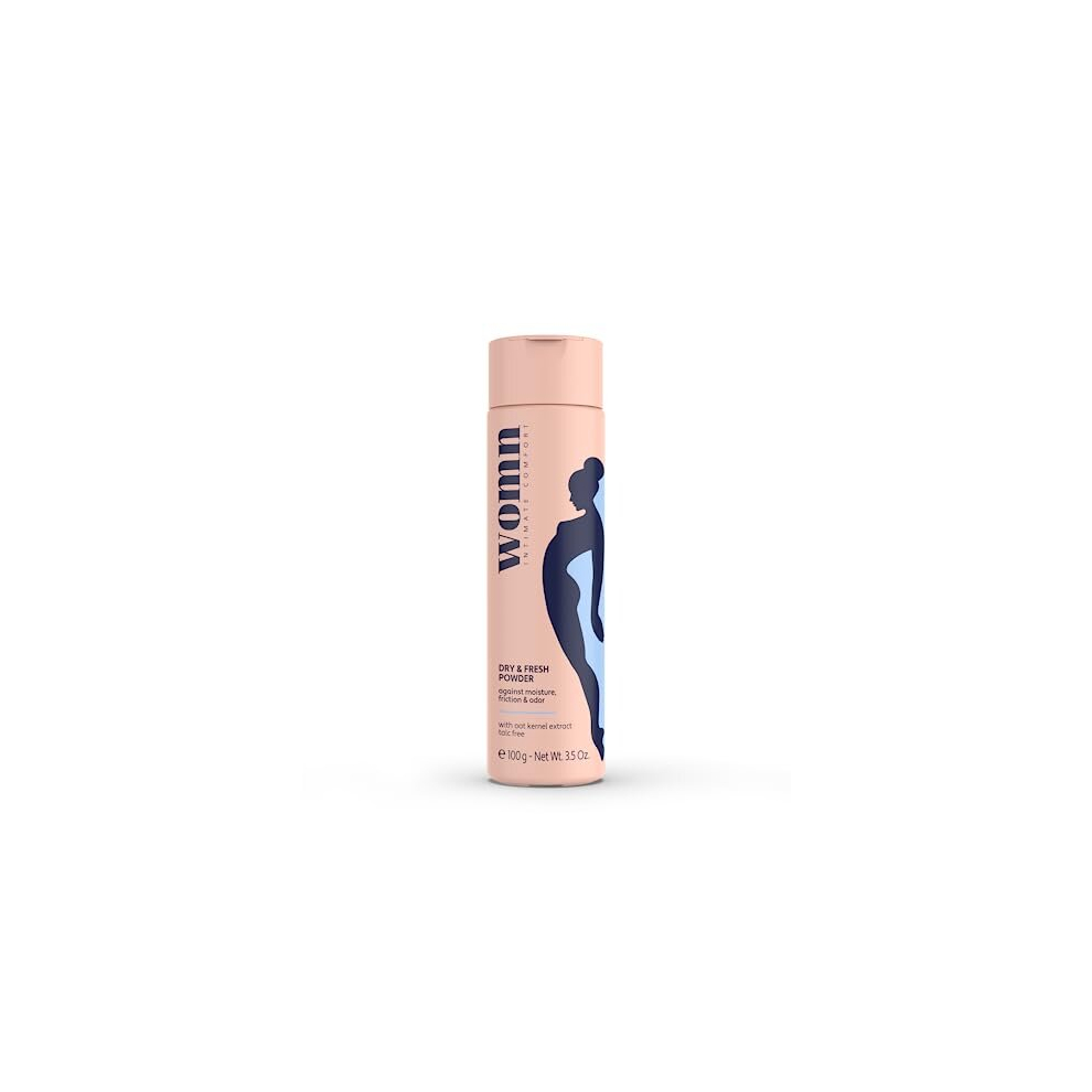 Womn Intimate Comfort Dry & Fresh Powder – Talc-Free Body Powder Against Moisture, Friction & Odour, 100 G