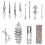 12 Pack Silver Metal Pearl Crystal Rhinestone Branch Leaf Hair Clips Snap Barrettes U Shaped Decorative Bobby Pins Alligator Hairclips Wedding Party 1