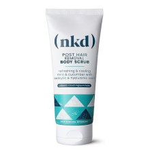 (nkd) Exfoliating Body Scrub - Mint & Cucumber - Post-Waxing Treatment for Ingrown Hairs & Pubic Area - 200g