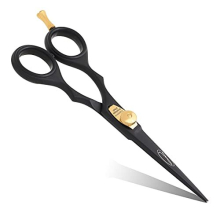 Professional Left-Handed Hairdressing Scissor 5.5" - Japanese Steel with Dial Spring Screw & Hook - Anti-Rust Barber Scissor - Salon Hair Scissor -