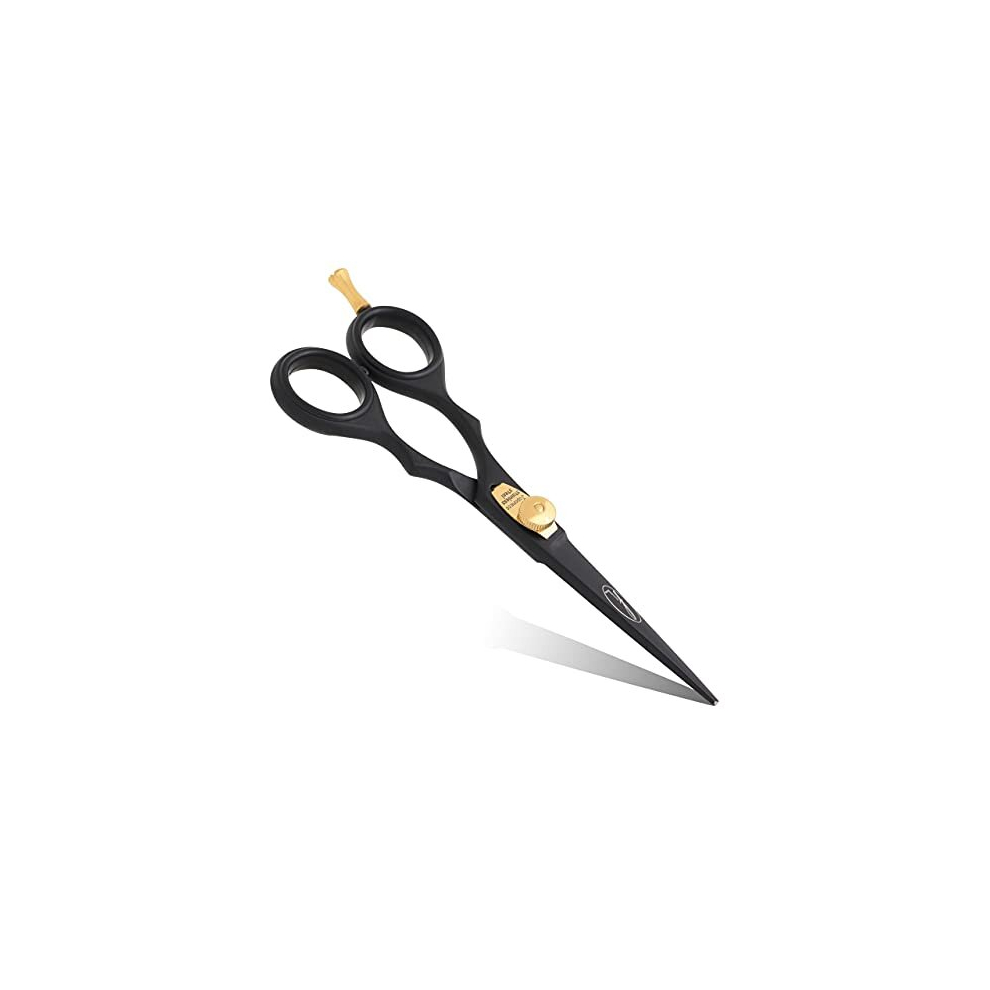 Fine Lines Professional Left-Handed Hairdressing Scissor 5.5" - Japanese Steel With Dial Spring Screw & Hook - Anti-Rust Barber Scissor - Salon Hair Scissor