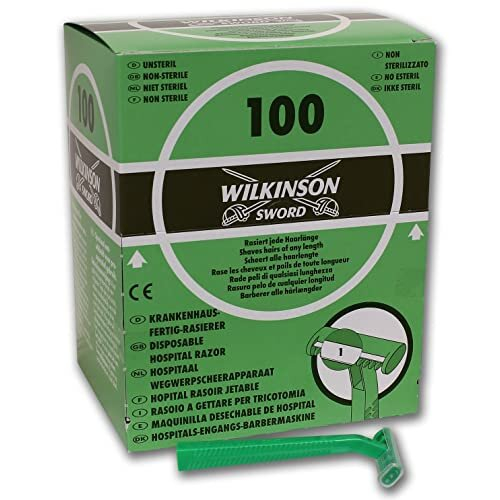 Wilkinson Sword Hospital Disposable Razor | Single Blade | Designed for Pre Operative Use x 100 1