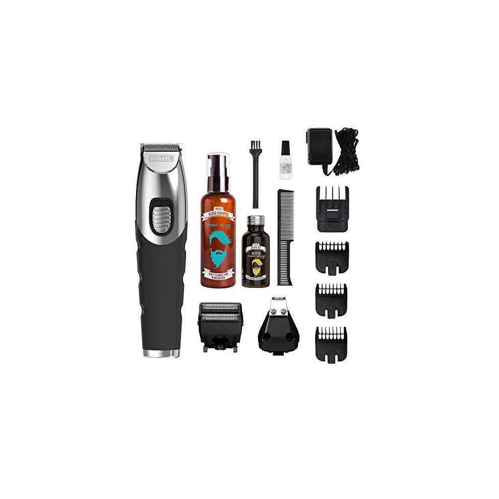 8-in-1 Multigroomer Trimmer Kit, Beard and Body Trimmer,Face and Body Grooming for Men,Grooming Kit, Skin Care, Beard Oil,Beard Wash, 3 Attachment