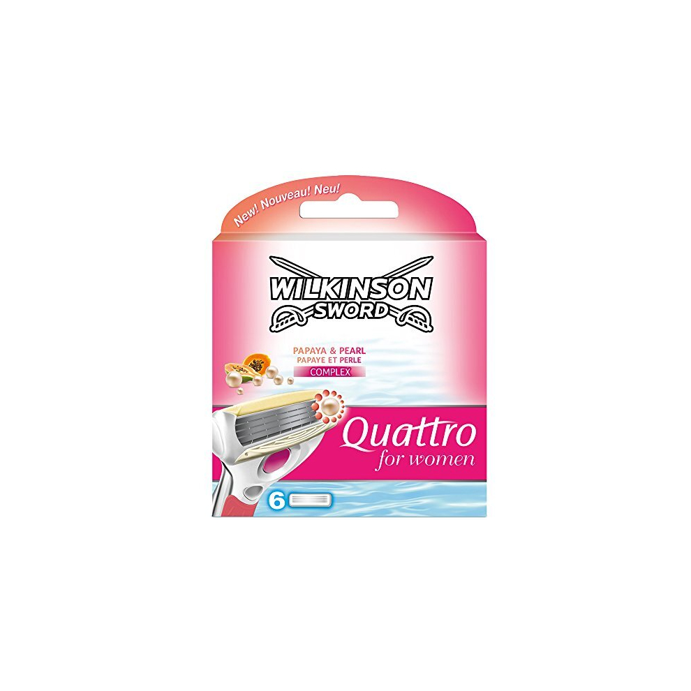 Quattro Razor Blades Refills for Women - Pack of 6 