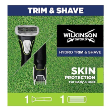 - Hydro Trim & Shave Skin Protection for Men | Razor & Trimmer | Razor Handle + 1 Blade Refills
