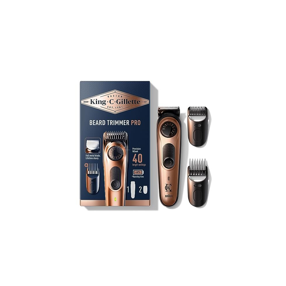 Men's Beard Trimmer PRO with Precision Wheel for 40 Beard Lengths