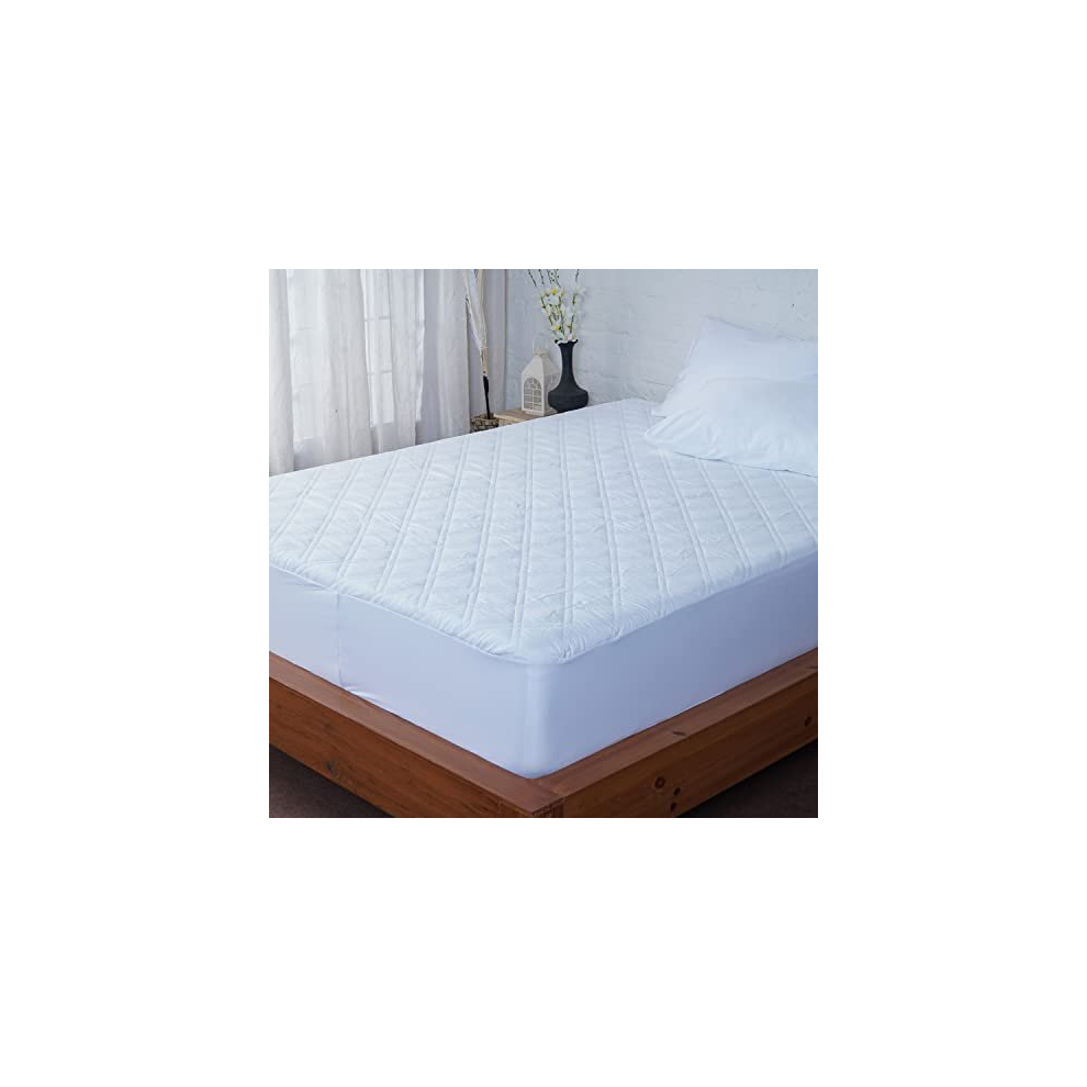 Quilted Mattress Protectors Double Size - 40cm Extra Deep Fitted Mattress Protector Double Bed - Hypoallergenic Double Mattress Protector - Elastic