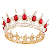 Srdcov krlovna Kostm Koruna Vofler Zl krlovna eny Diadm Zlat Rubnove cerven Kritlove drahokamu celenka pro dmu Dospel nevesta Princezna