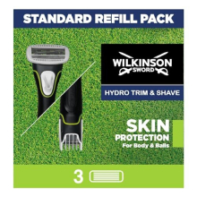 - Hydro Trim & Shave Skin Protection for Men | Razor & Trimmer | Pack of 3 Blade Refills