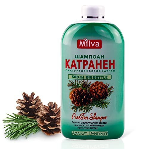 Pine Tar Shampoo for Seborrheic Dermatitis 500ml Natural Dandruff