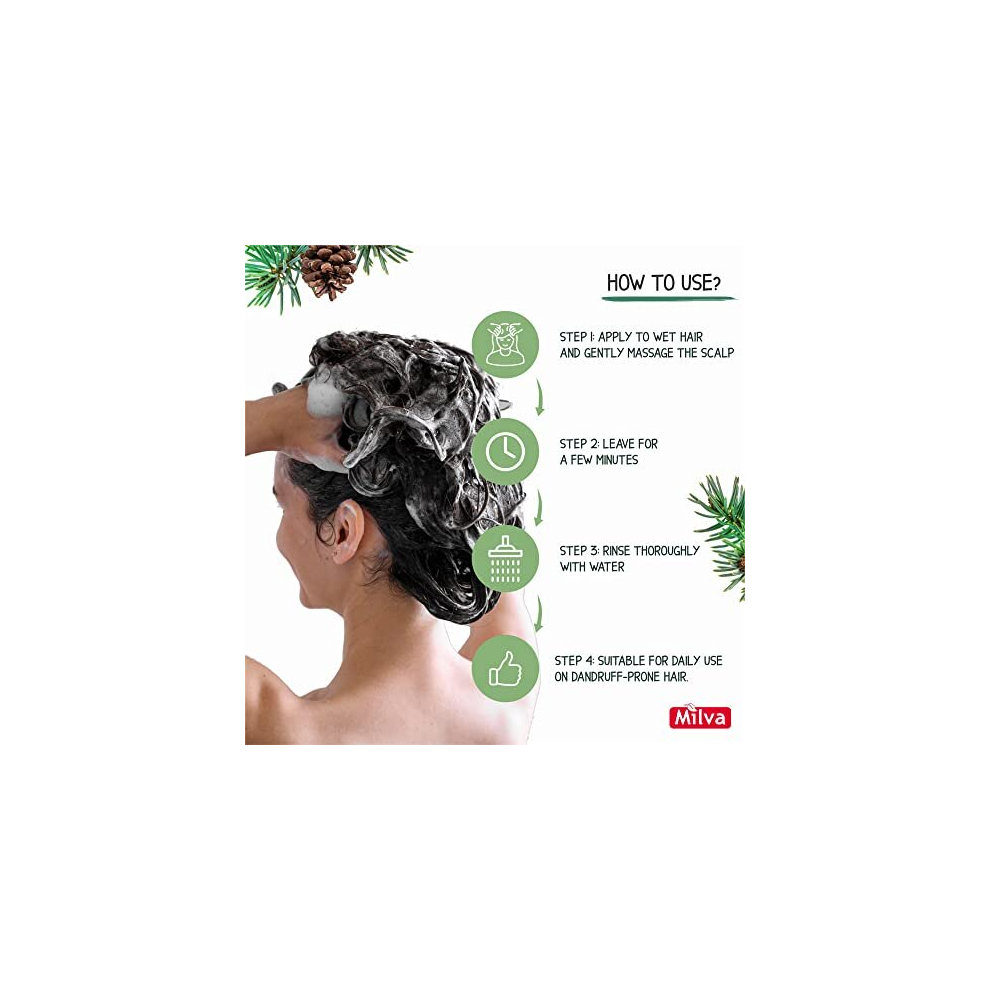 Pine Tar Shampoo for Seborrheic Dermatitis 500ml Natural Dandruff