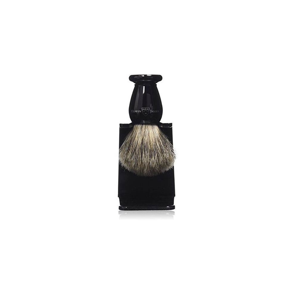 Best Badger Shaving Brush with Drip Stand - Small, Imitation Ebony 