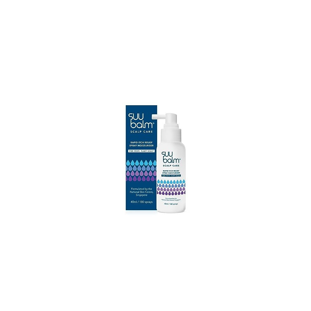 Suu Balm - Scalp Care Rapid Itch Relief Spray Moisturiser - Dry, Itchy, Flaky Scalp Treatment (40Ml)