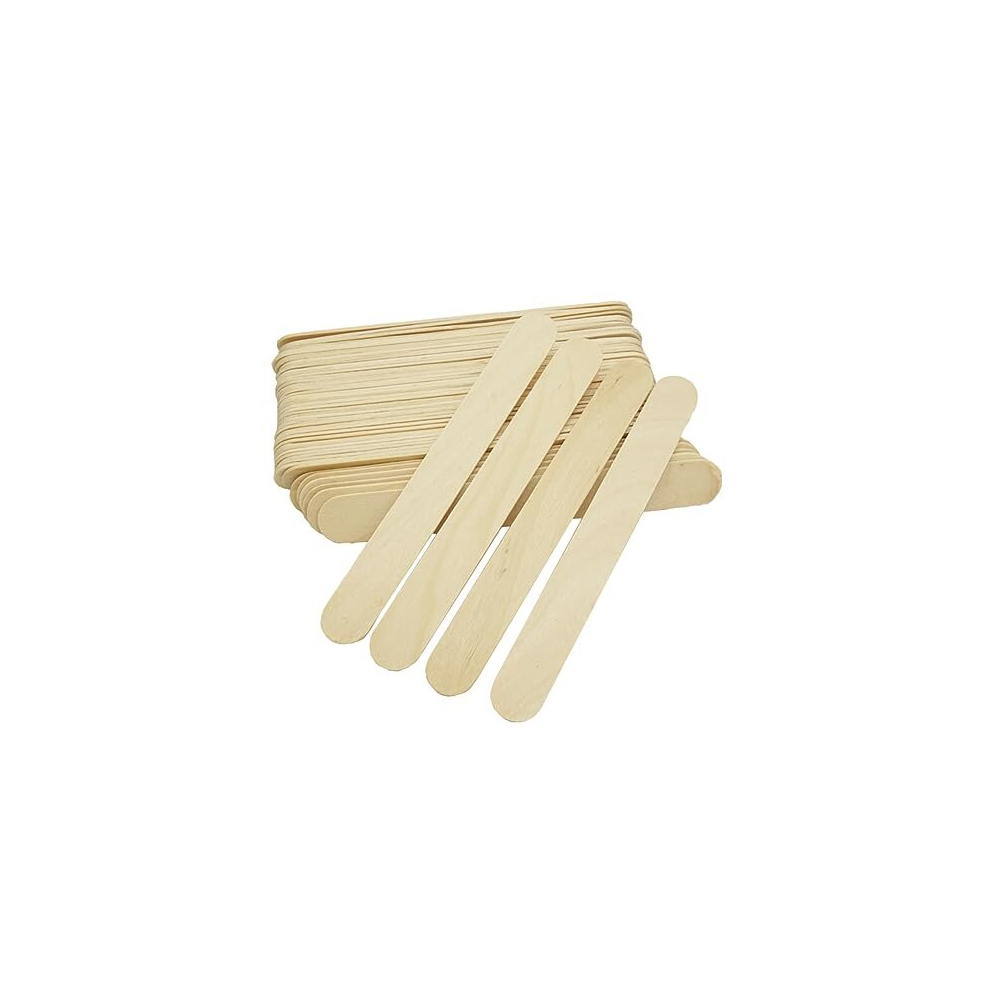 300pcs Disposable Wooden Tongue Depressor Tongue Stick Mask Mixing Mask Applying Wooden Stick Hair Removal Waxing Spatula Wax Stick