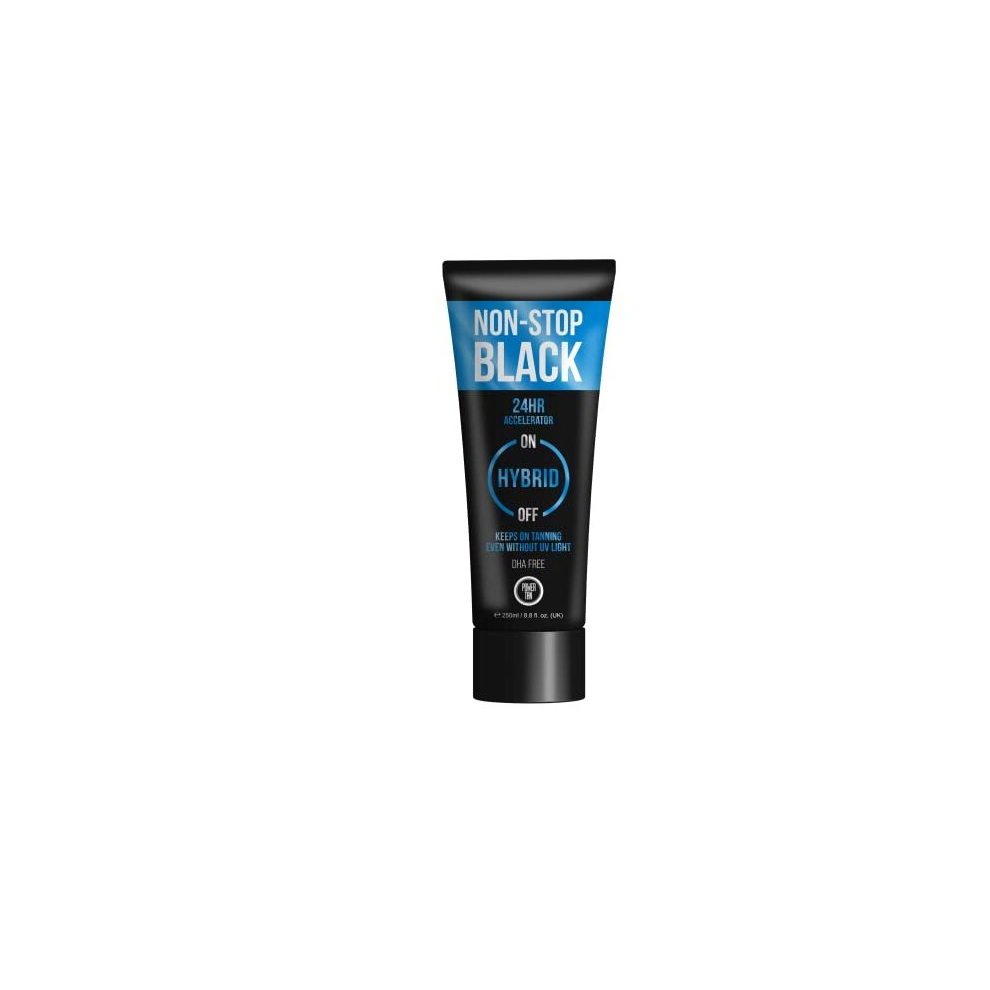 Power Tan Non-Stop Black (DHA Free) Hybrid UV Sunbed Tanning Accelerator Lotion 250ml