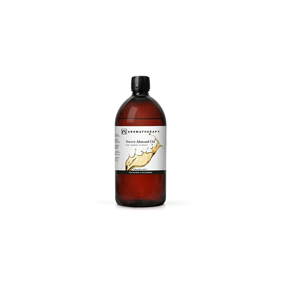 N2 Aromatherapy Sweet Almond Oil 900Ml Â For Skin, Hair, Massage, Nails, Cuticles, Ears, Face, Body - Natural Skin Care, Carrier Oil For Diy Beauty, Soap Making