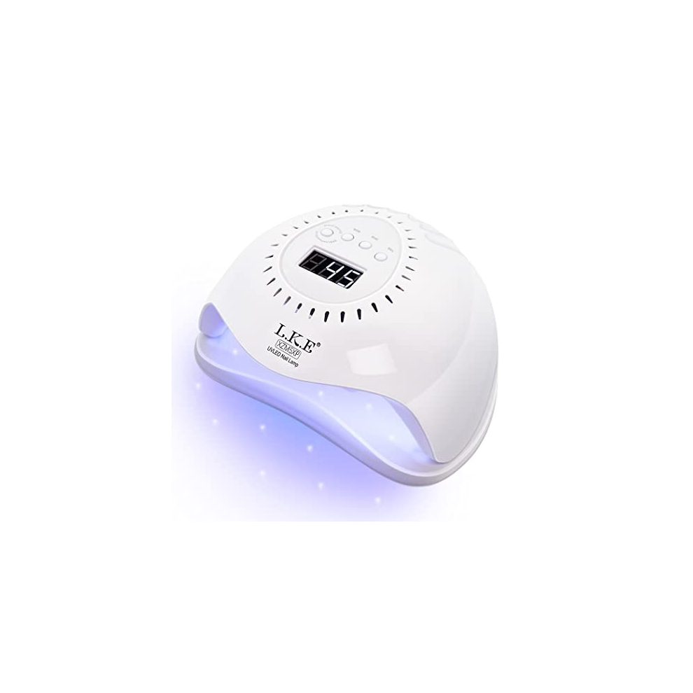 Led UV Nail Lamp 168W Quick-Drying Curing Lamp Nail Dryer UV Light for Gel Nails with 10s 30s 60s 99s Timer, Home and Salon White