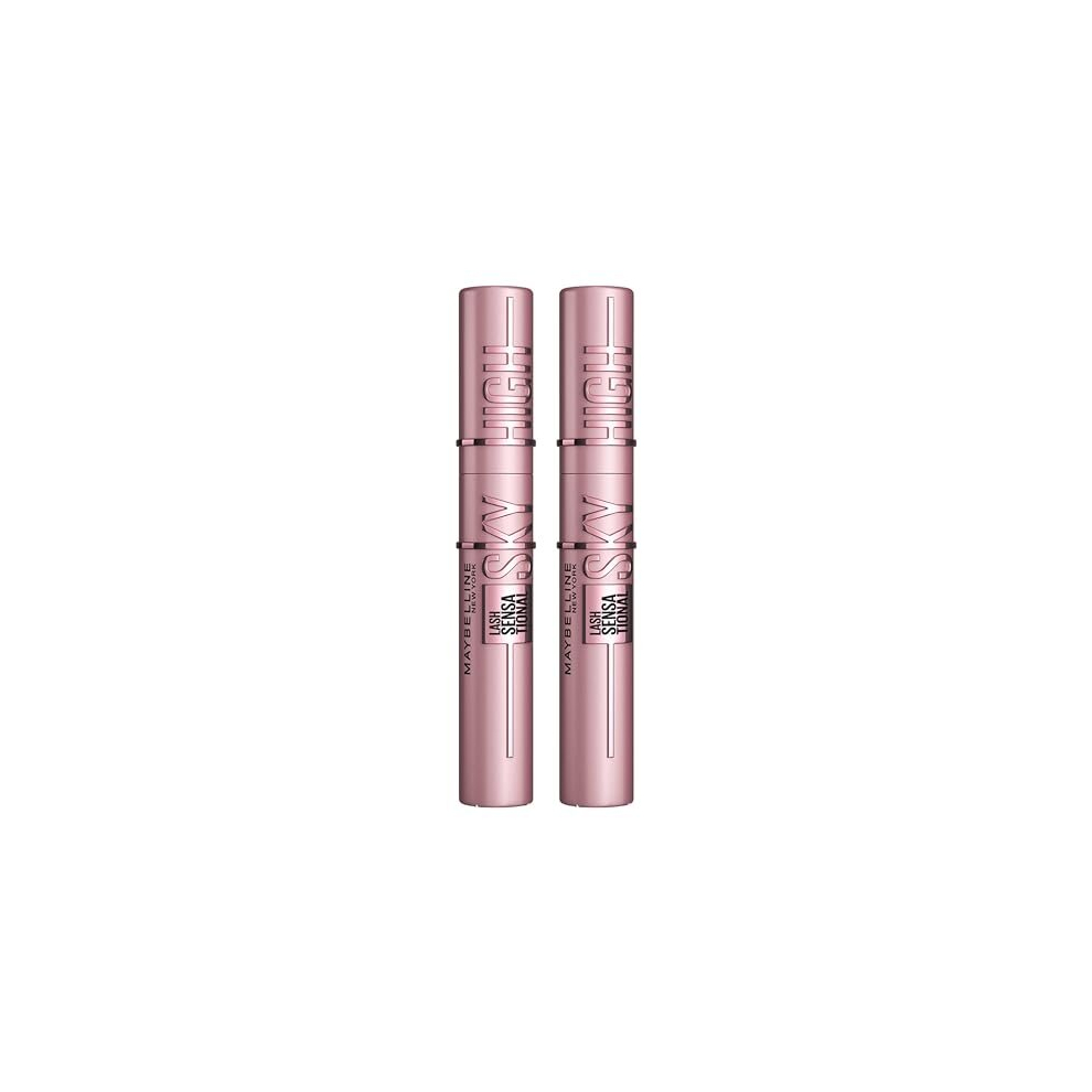 New York Black Mascara for Extremely Long Eyelashes Lash Sensational Sky High Mascara, Black, Duo Bundle