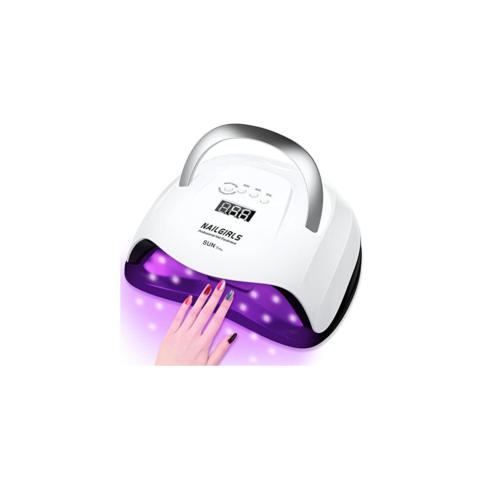Nailgirls Light Led Uv Nail Lamp, 168W Fast Uv For Gel Nail Polish, Professional Curing Lamp With 4 Timer Setting Auto Sensor, Nail Dryer For