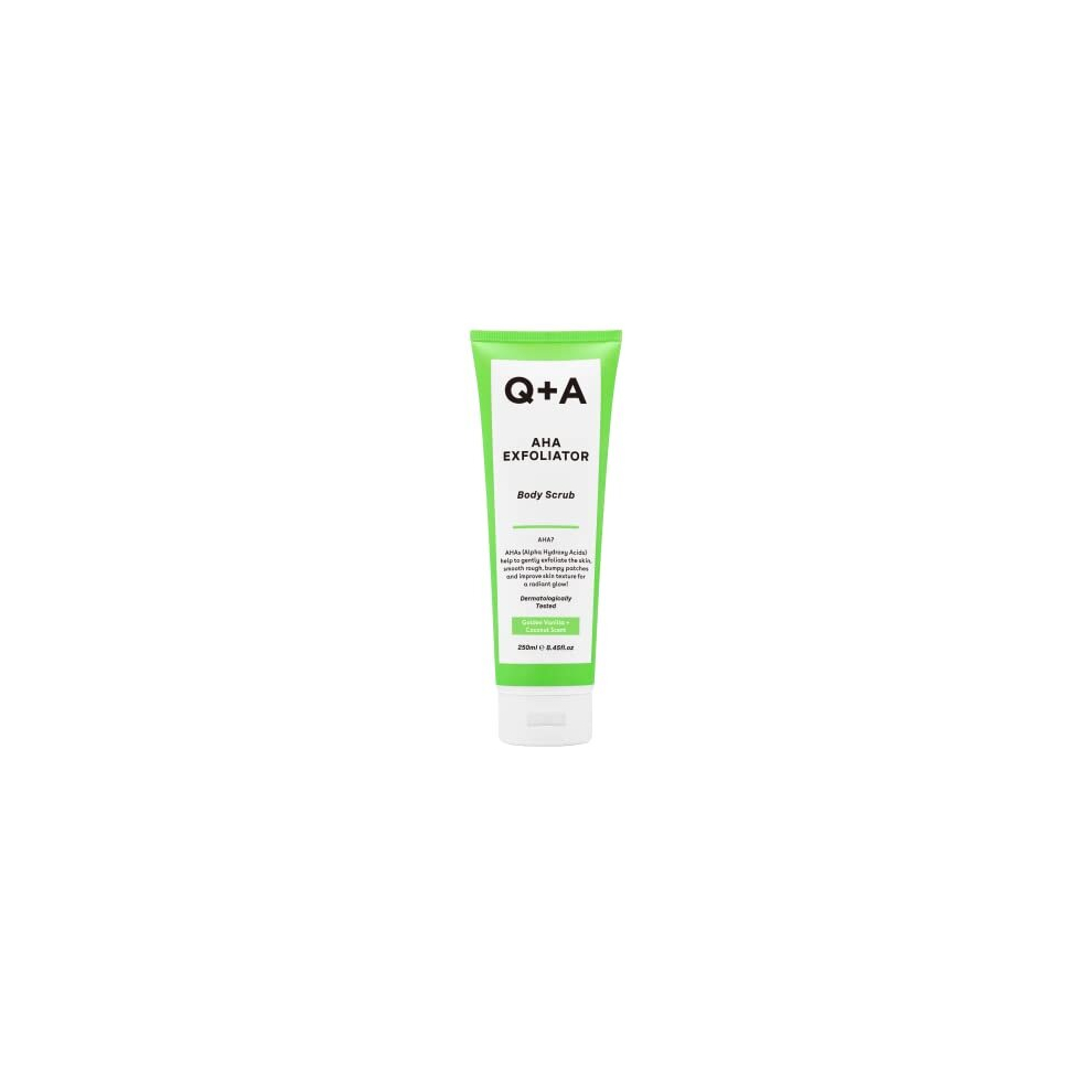 Q+A Aha Exfoliator Body Scrub For Rejuvenating Body Care, A Blend Of Aha's Lactic Acid And Glycolic Acid Combined With Exfoliants, Improves Skin Texture