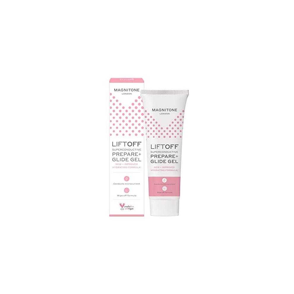 LiftOff Superconductive Prepare + Glide Gel for Microcurrent Facial Toning & Radiofrequency Devices, Hydrating Wipe Off Formula, Water-Based,