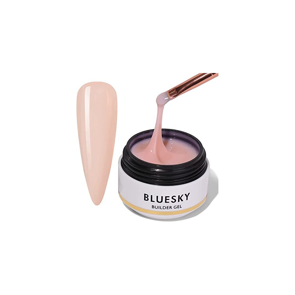 Bluesky Cream Builder Gel For Nails, Gel Nail Polish, Nail Strengthener, Nail Extension Tips, Nude, 15Ml (Requires Curing Under Led Uv Lamp)