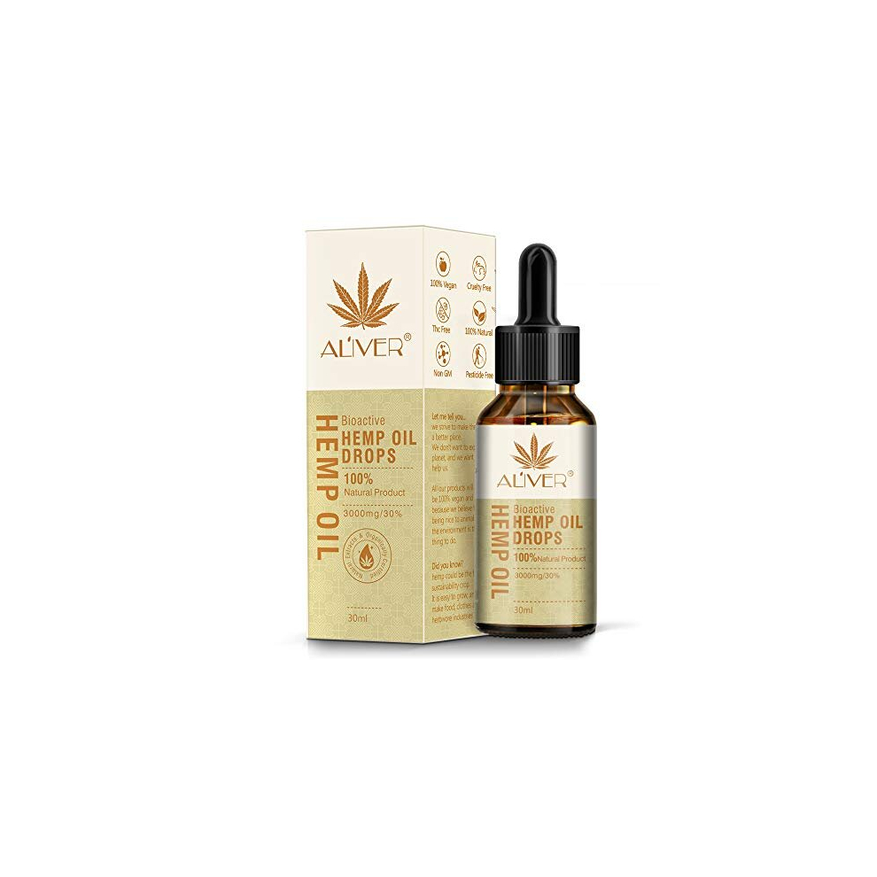 Hemp Oil Drops High Strength Hemp Seed Oil 3000mg Bio-Active Organic Hemp Extract Helps with Sleep, Skin & Hair,Calm Mood,Curelty Free (30ml)11