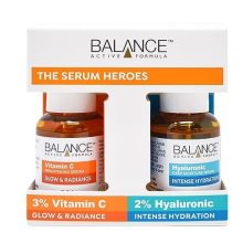 The Serum Heroes (Vitamin C Brightening serum & Hyaluronic Deep Moisture Serum) - Armed with active ingredients to glow and hydrate.