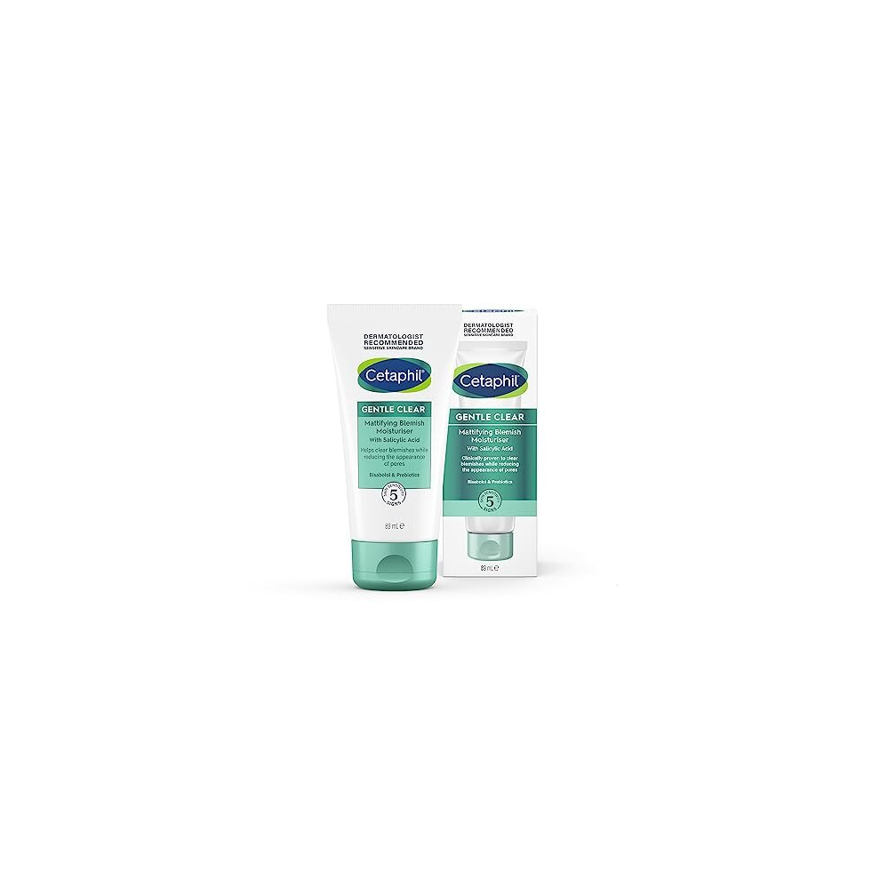 Gentle Clear Mattifying Blemish Face Moisturiser 89ml, Face Cream, Hydrates Skin and Clears breakouts, with Salicylic Acid for Sensitive Skin