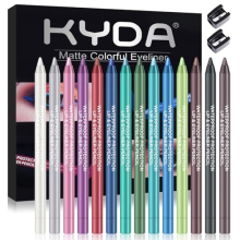 Ownest 14 Colors Eyeliner Pen Set - Pearl & Metallic Glitter Eyeliners, Waterproof, Long-Lasting, 14-Color Eye Makeup Kit for Women