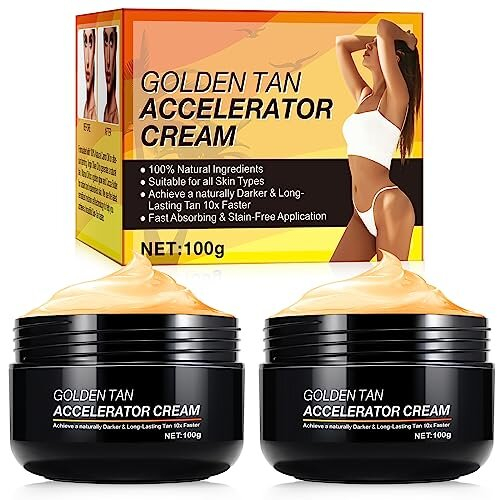 Premium Sunbed Tanning Accelerator Cream 2pcs Intensive Tanning Luxe Gel Sunbed Cream Tan 1266