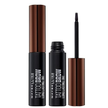 New York Tattoo Brow Peel Off Eyebrow Gel Tint, Semi-Permanent Colour, Waterproof, Lasts up to 3 Days, Colour: Dark Brown, Duo Bundle