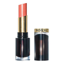Super Lustrous Glass Shine Lipstick, Flawless Moisturizing Lip Color with Aloe, Hyaluronic Acid and Rose Quartz, Dewy Peach (019)