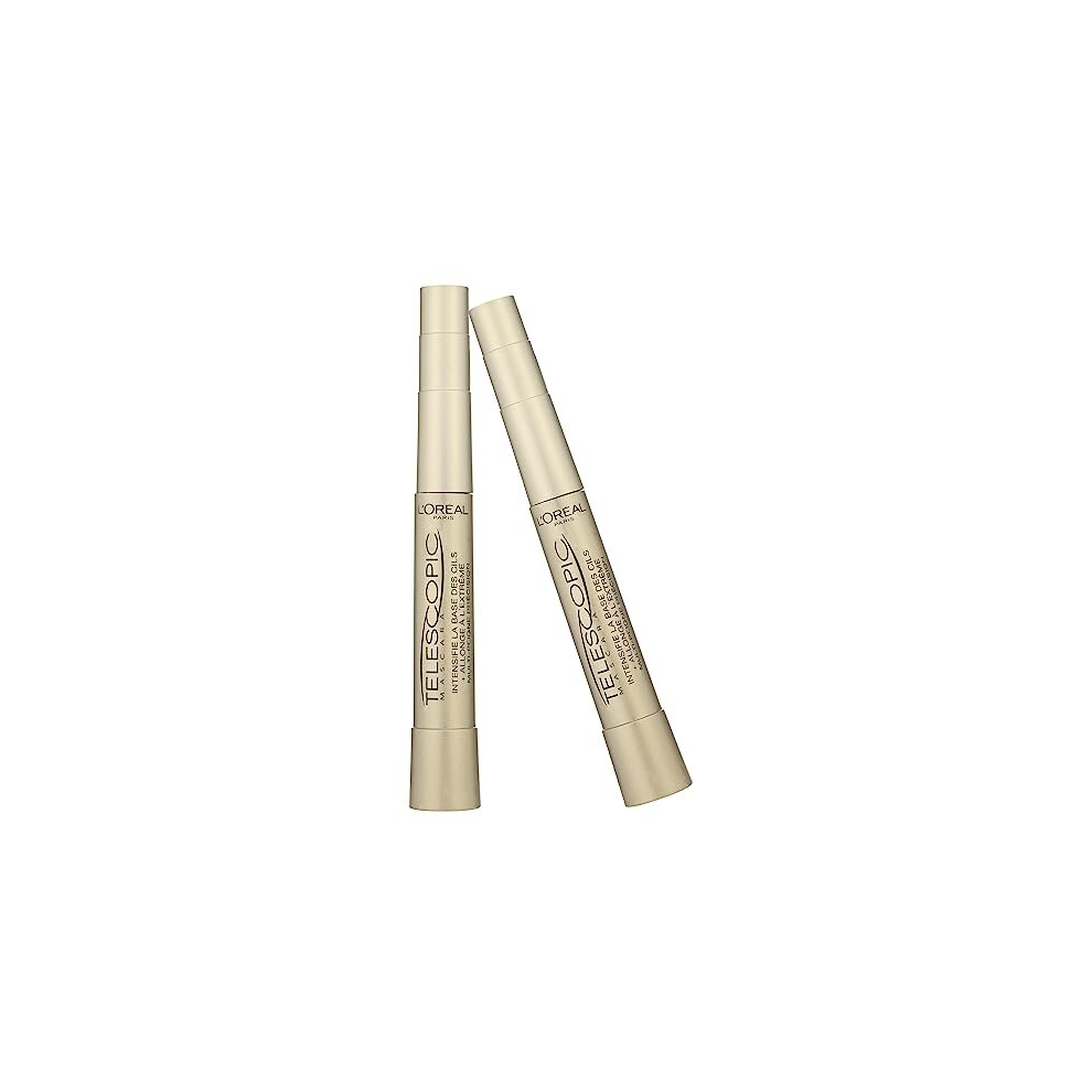 L'Oreal Paris Telescopic High-Precision Lengthening Mascara, Precise Application for Up to 60% Longer Looking Lashes, Black, Duo Bundle