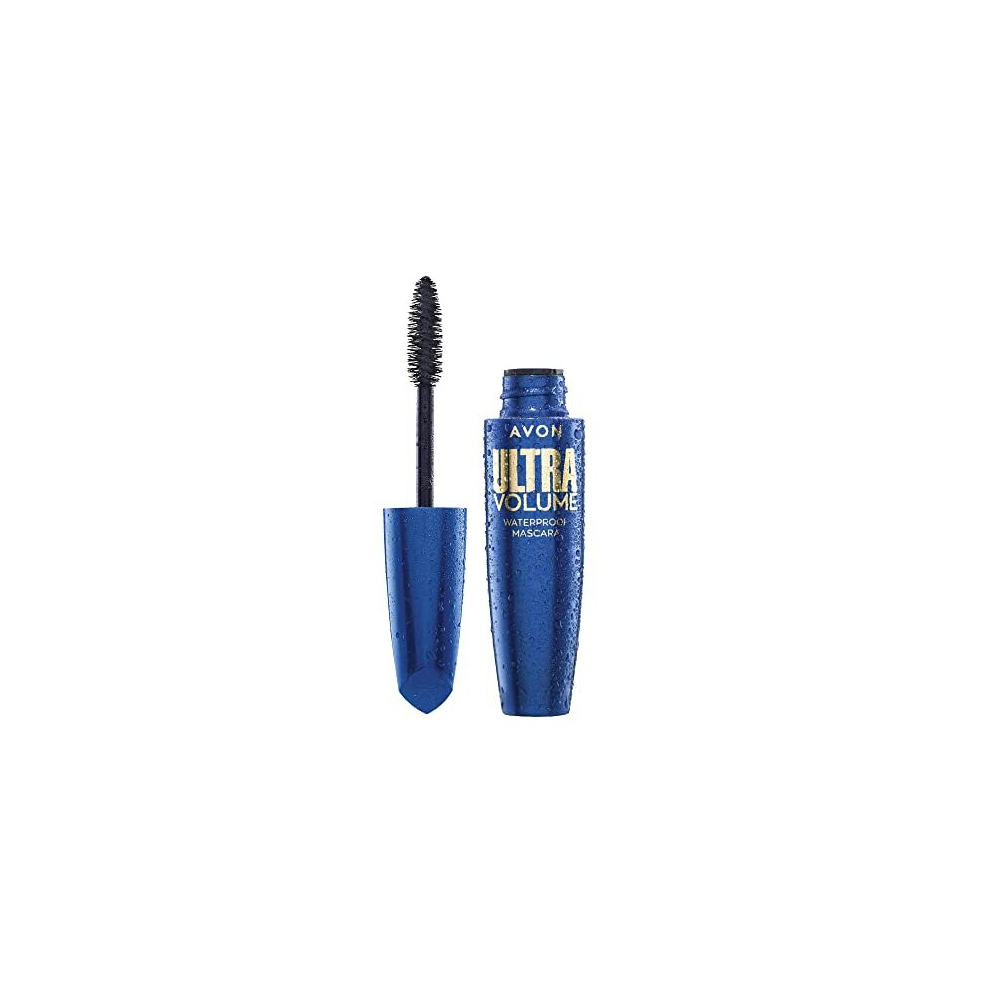 Ultra Volume Waterproof Mascara Blackest Black, with Exclusive Amplifibre Technology for Full Lash Volume that Lasts all Day, 10ml