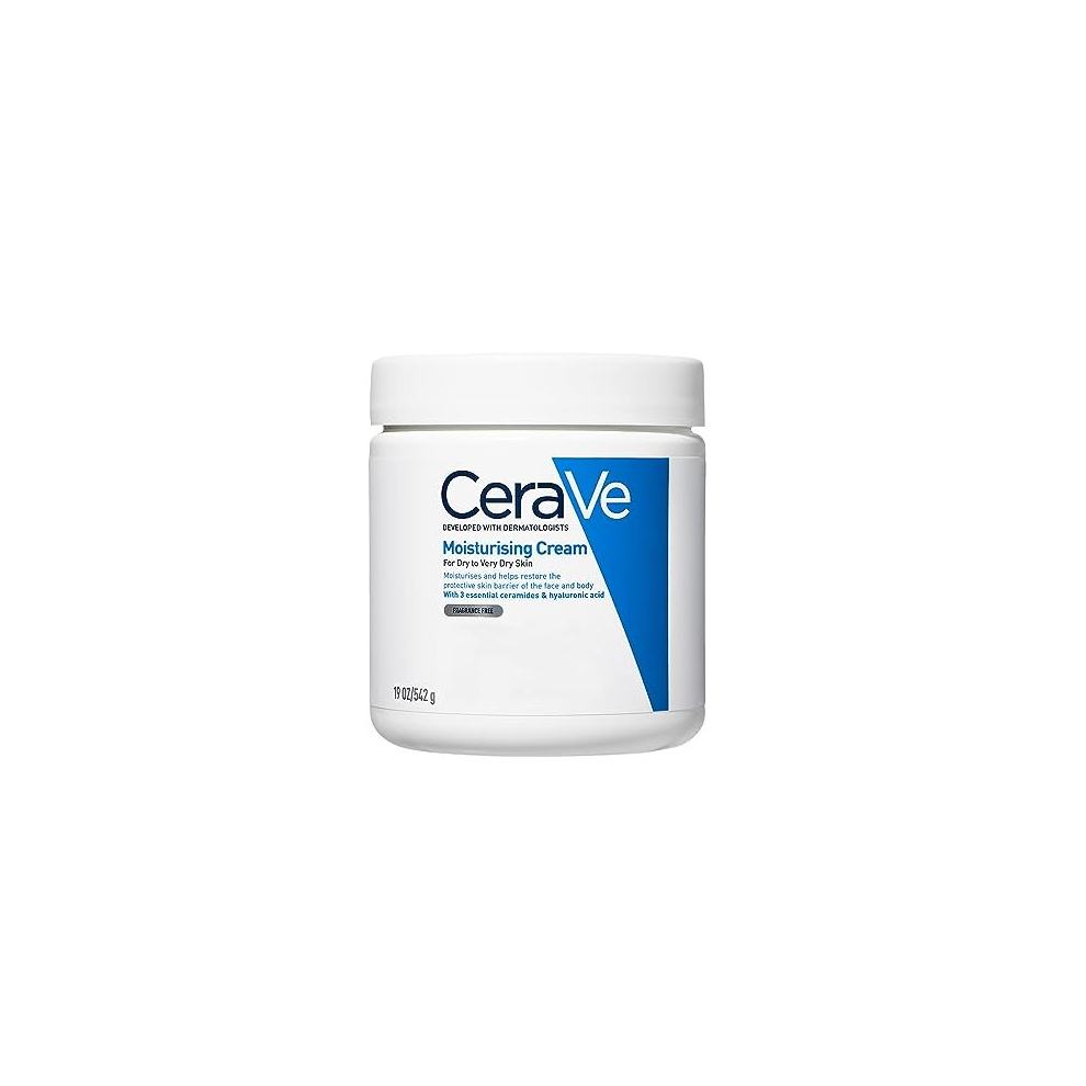Moisturising Cream for Dry to Very Dry Skin 562ml with Hyaluronic Acid and 3 Essential Ceramides