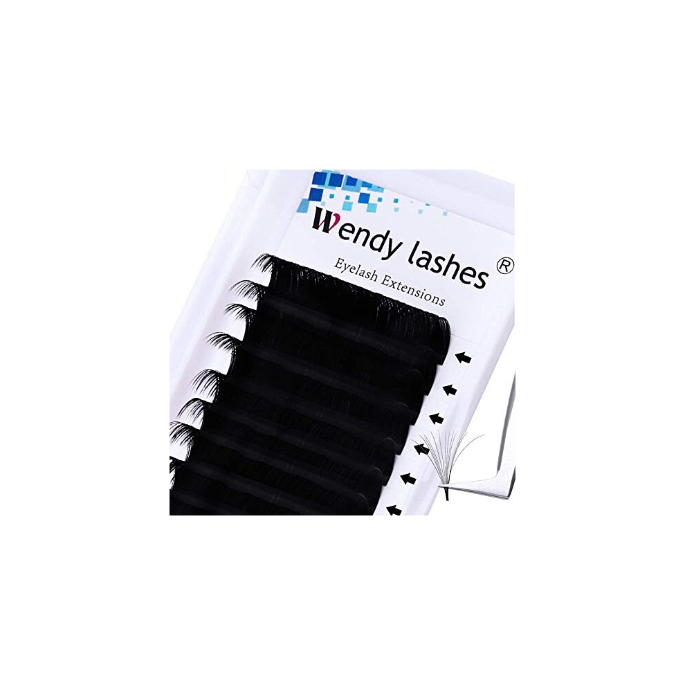 Wendy Lashes Easy Fan Lashes, D Curl 0.05Mm 13Mm Easy Fan Russian Lashes 2D 3D 5D Eyelash Extensions Self Fanning Lashes Easy Fan Volume Lashes Individual Lash