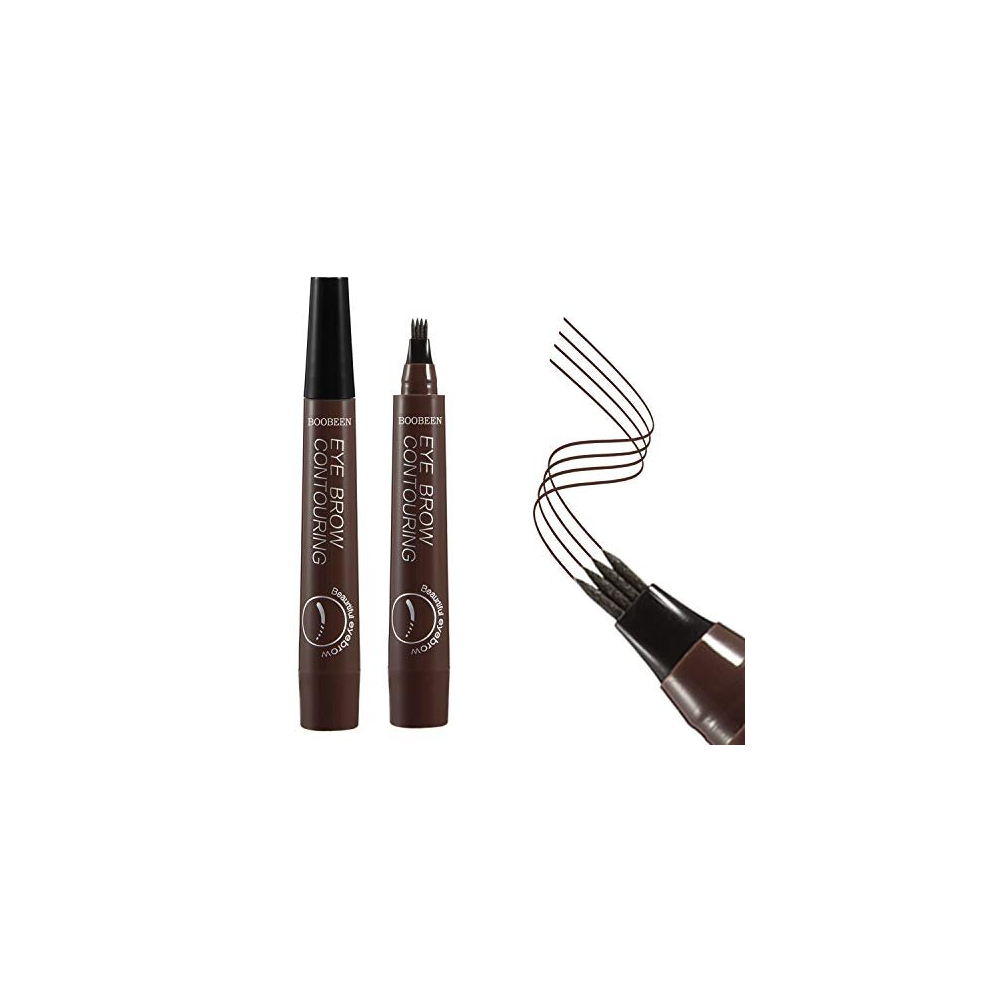 Boobeen Waterproof Eyebrow Pen - Eyebrow Pencil With A Micro-Fork Tip Applicator - Creates Natural Looking Brows Makeup Effortlessly