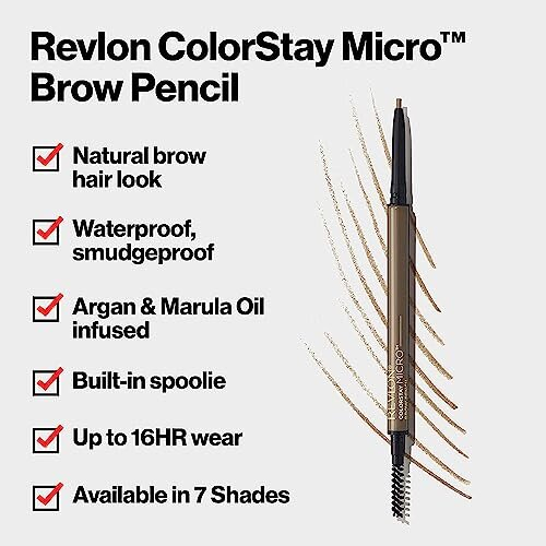 Revlon ColorStay Micro Brow Pencil, Dark Brown 2