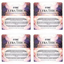 - Individual Eyelashes, Black [240 Pcs, Ultra Thick Long 12mm, Pack of 4] | Individual lashes, Eyelash Extensions, Natural Look | Volume Cluster
