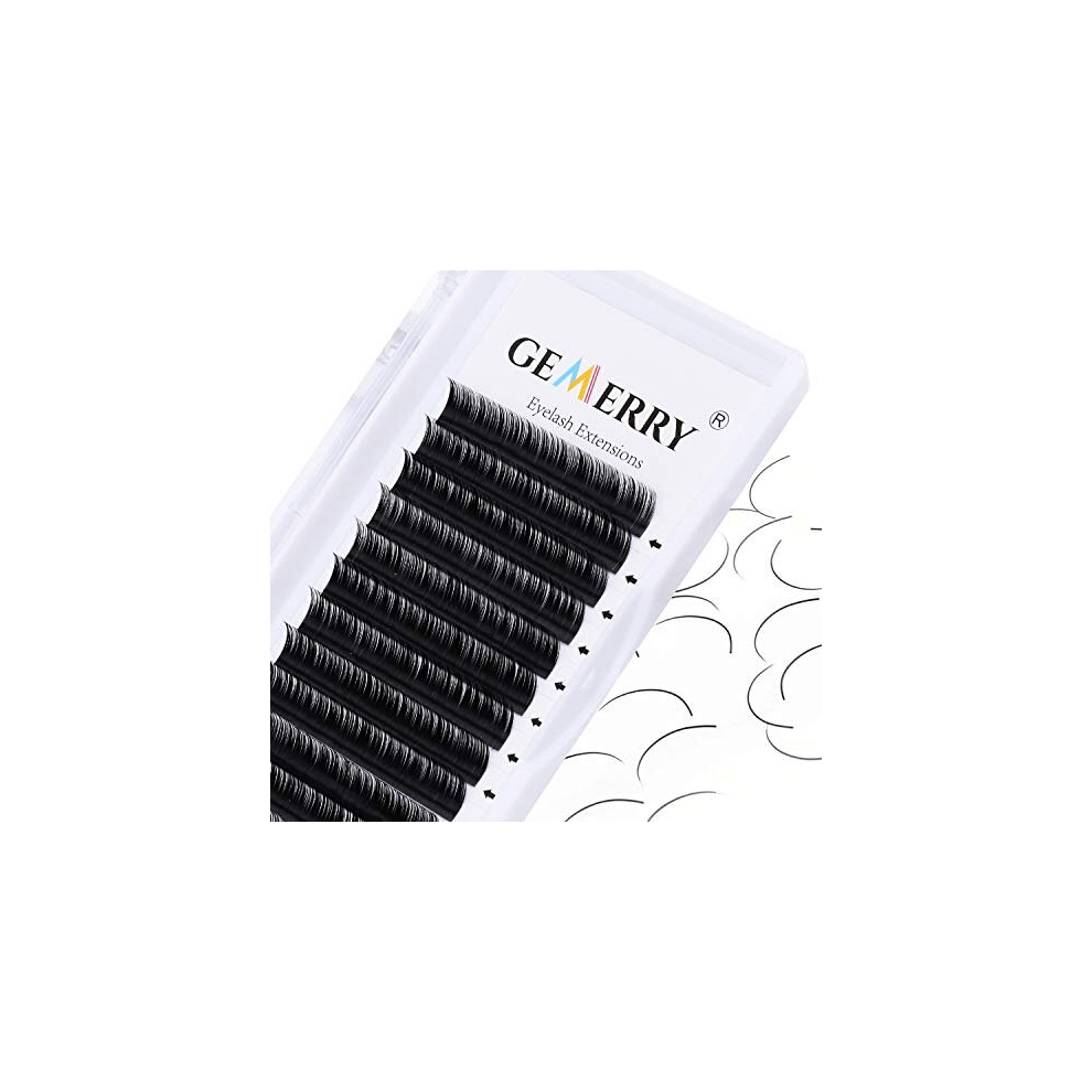 Gemerry Individual Eyelashes Classic Lash Extensions 1:1 Russian Lashes 0.05 D Curl 13Mm Single Lash One-To-One Eyelashes Individual By (0.05-D