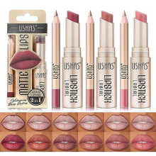 6 Colors Matte Lipstick Set 3 Colors Matte Lip Liner Pens + 3 Colors Velvety Matte Lipstick High Pigmented Long Lasting Lip Makeup Kit with Nice Gift
