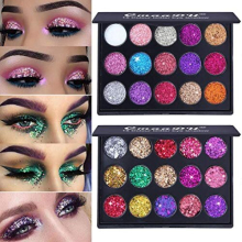 30 Colors Glitter Eyeshadow Palette,Party Diamond Pressed Pighmented Mineral Ultra Makeup Shimmer Sequined Palette,Long Lasting Waterproof Eye Shadow