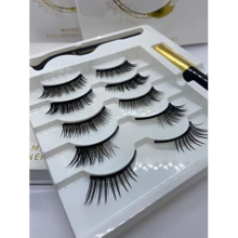 Magnetic Eyelashes Russian Volume Extension Look 5Pairs 3D Natural False Lashes Magnetic Eyeliner and Lashes Kit !, Natural Look Russian Lashes DD