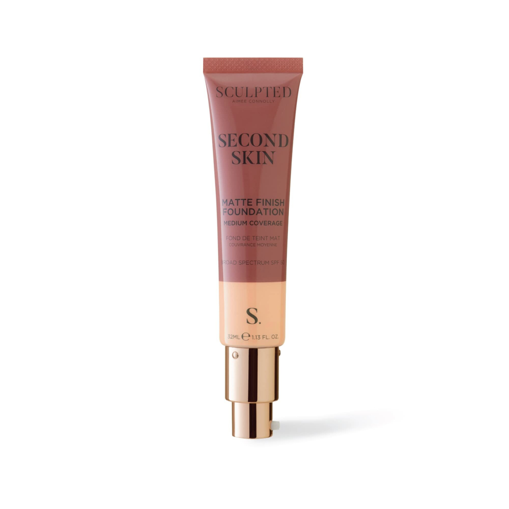 Sculpted By Aimee Connolly Second Skin Mineral Matte Liquid Foundation From Sculpted By Aimee - Medium Coverage Foundation With Spf 50, 32Ml Cruelty-Free, Vegan