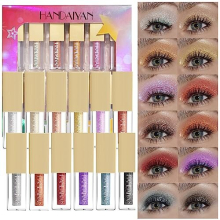12Pcs Glitter Liquid Eyeshadow Set, 12 Colors Metallic Shimmer EyeShadow Makeup Kit, to Create Long-lasting Metallic Glitter Shimmer Naked Smokey Eye