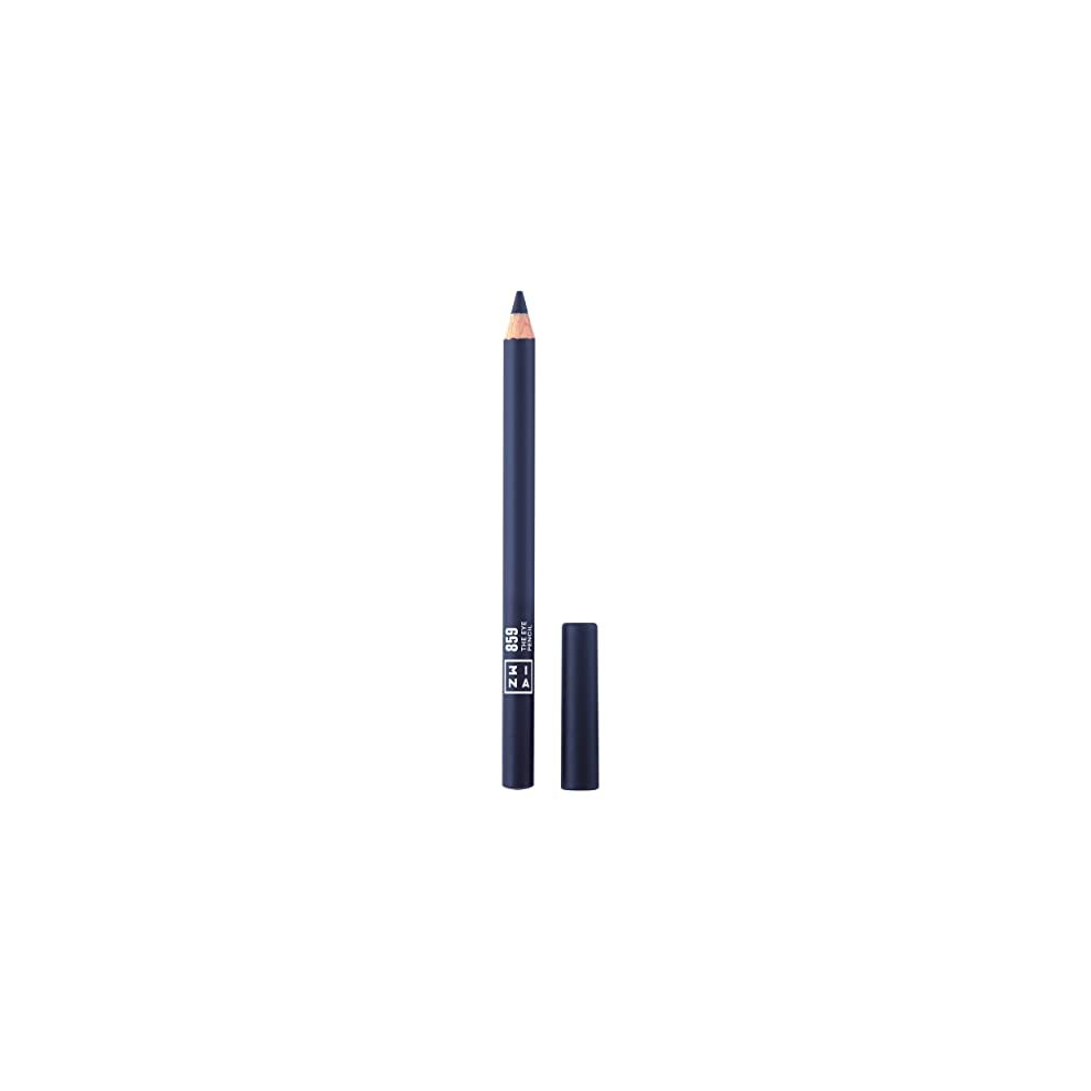 3Ina Blue Makeup - Vegan - The Eye Pencil 859 - Navy - Longwearing Formula - Highly Pigmented - Creamy Texture - Eye Pencil With Built-In Blender - Easy To
