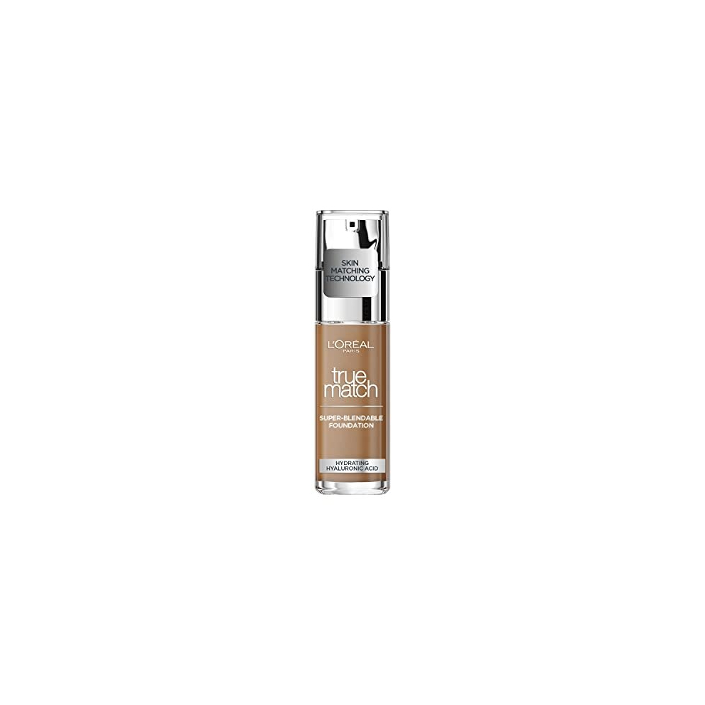 New L’oréal Paris L'oréal Paris True Match Liquid Foundation With Hyaluronic Acid 30Ml And Spf, 8.5N Pecan